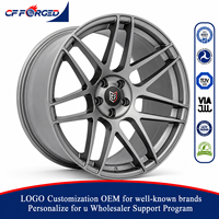 Vente flash - Jantes forgées monobloc 21x9.5 22x10.5 Matte Gunmetal 5x130 pour Porsche Cayenne Macan Panamera Sport SUV