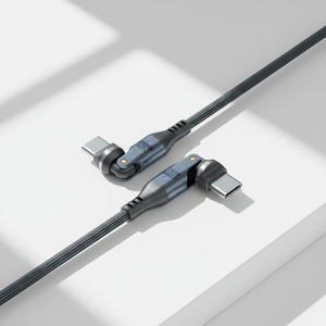 <span class=keywords><strong>Cable</strong></span> de <span class=keywords><strong>Datos</strong></span> Giratorio Tipo-C XXD de 240W, Doble Rotación de 540°, Conductor de Cobre Puro, Revestimiento de Nailon Tejido, Carga Rápida de 48V 5A - Product Image 3