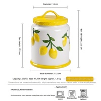 Mug de voyage créatif en céramique haute température, style américain, pour la maison, avec motif citron peint à la main, 401-500ml, pot à eau