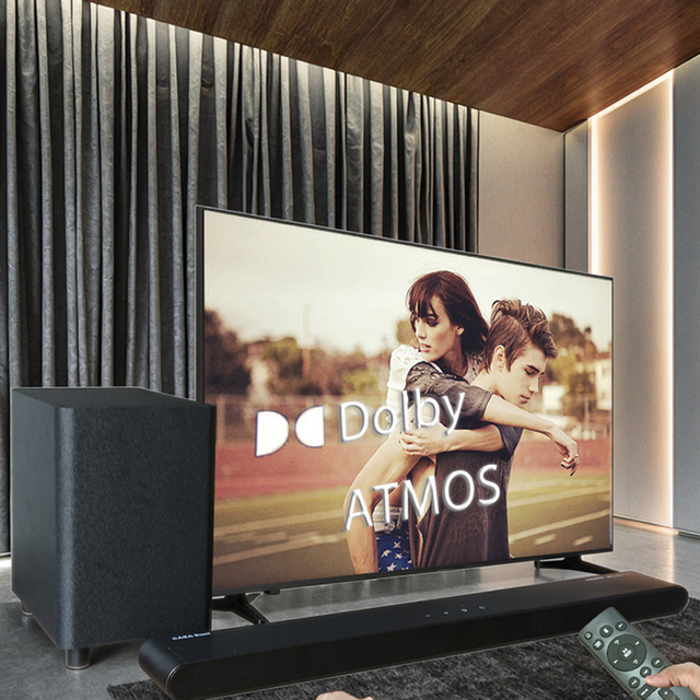 High Quality 3.1 Sound Bar with Dolby Atmos, 380W BT Sound Bars for TV Speaker Soundbar for Movie