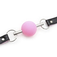 Vente chaude Adulte SM Bondage Gear Bouche Ball Gag avec bracelet en cuir PU fétiche Couple retenue jouets
