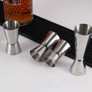 Vaso Medidor Doble de Acero Inoxidable 304, Moderno, con Escala en Onzas y Vaso Mezclador Recto de 30 ml para Cócteles - Product Image 4