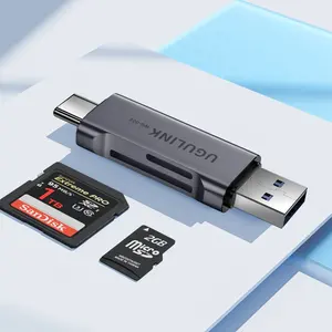 Ugulink เครื่องอ่านการ์ด Type-C และ USB เป็น Micro SD TF USB-C สำหรับแล็ปท็อป Xiaomi Huawei iPad Pro MacBook