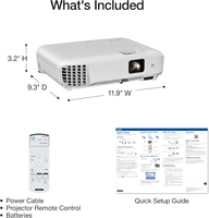 Projecteur EX3290 3-Chip 3LCD WXGA 4000 lumens pour la luminosité des couleurs et du blanc, 2x HDMI, haut-parleur intégré