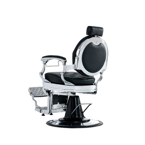 Silla de Barbero de Hierro al por Mayor de Fábrica, Estilo Moderno, Giratoria 360 Grados, Reclinable, Altura Ajustable, Cuero Personalizable - Product Image 6