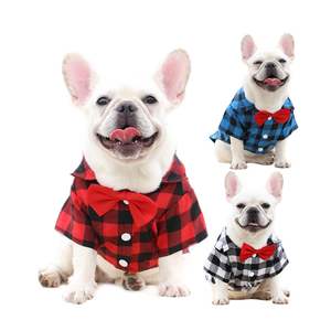 All'ingrosso Moda Grande Cane Camicia a quadri abbigliamento firmato Pet <span class=keywords><strong>vestiti</strong></span> estivi <span class=keywords><strong>per</strong></span> coniglio di lusso animali domestici <span class=keywords><strong>vestiti</strong></span> e accessori - Product Image 1