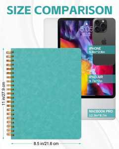 8.5x11 quaderno a spirale 150 <span class=keywords><strong>fogli</strong></span>/300 pagine <span class=keywords><strong>A4</strong></span> grande cartonato foderato Journal per la copertina in pelle da lavoro carta spessa per la scrittura - Product Image 2