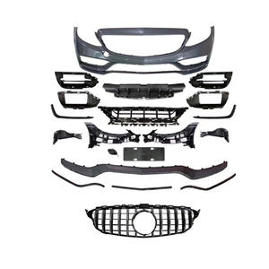 Ventes d'usine W205 C205 Coupé amélioré AMG C63 Style Bodykit Grille de diffuseur arrière Kits de carrosserie de pare-chocs avant pour Benz 2015-2020 - Product Image 4