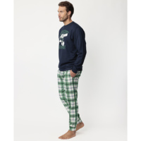 Pijama de Felpa de Manga Larga con Estampado de Ratón de Disney para Hombre, Ropa de Dormir para Hombre