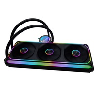 Refroidisseur de processeur liquide Manmu PWM 4 broches avec ventilateur RGB 360 mm AIO avec roulement fluide, faible bruit, dissipateur thermique en plastique pour boîtier d'ordinateur