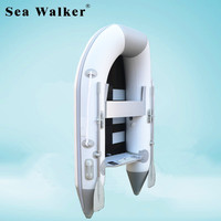 Seawalker - Bote Inflable de Pesca de 2.3M, Material de PVC, Bote de Remos con Piso de Listones Inflables, Bote Deportivo con Certificación CE