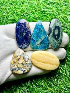 Lot de pierres précieuses naturelles rares mélangées pour la fabrication de bijoux, enroulement de fils, cabochons en vrac, cristal, fournisseur en gros, Inde - Product Image 6