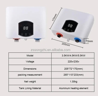 Chauffe-eau électrique intelligent 220 V pour la maison, vertical, sans réservoir, chauffe-eau instantané électrique