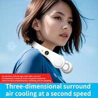 Ventilateur de cou sans pales, trois vitesses réglables, affichage numérique, refroidissement électrique pour voiture et camping-car, vente en gros