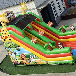Castillo Inflable Comercial con Tobogán de <span class=keywords><strong>Jirafa</strong></span>, Temática Animal para Niños, Ideal para Fiestas y Eventos en Parques, Incluye Kits de Reparación - Product Image 4