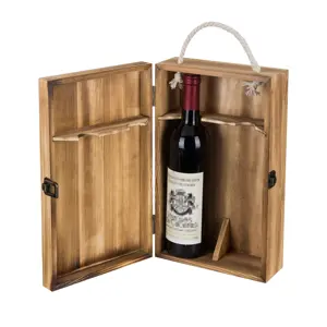 Caja de vino con imán personalizado Cerveza Vino tinto Imán de lujo Caja de vino de 3 botellas Caja de embalaje para logotipo