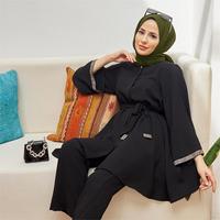 Robe de prière islamique pour le Ramadan, ensemble de vêtements pour femmes musulmanes, hijab, chemisier à manches longues, pantalon, abaya, kaftan islamique, tenues décontractées arabes