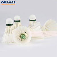 Volants de badminton VICTOR CHAMPION NO.5 en plumes de canard, vol stable et bonne durabilité pour l'entraînement en club et les matchs amateurs