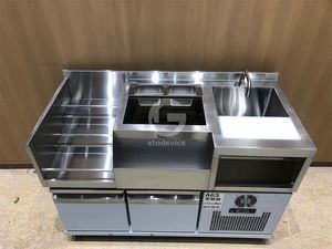 Estación de Comida Fría de Acero Inoxidable, Mostrador Eléctrico para Cócteles, 100W, Alimentación CA - Product Image 2