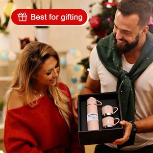 Ensemble de thermos et de tasses en acier inoxydable en gros, plusieurs couleurs disponibles, conception personnalisée pour les produits de marque d'entreprise - Product Image 4