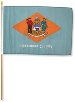 Drapeau imprimé 100 % polyester, neuf, de l'État du Delaware (États-Unis), simple face, 3 pieds x 5 pieds, vente en gros