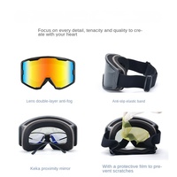 Masque de ski anti-buée double couche OTG, triple couche éponge, ajustement confortable, protection UV, pour adulte, activités de plein air