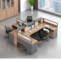 Mobilier de bureau moderne Table d'ordinateur de bureau en forme de L armoire modulaire cloison de bureau personnel employé écran poste de travail
