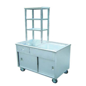 VICTORY KITCHEN Chariot de restauration commercial en acier inoxydable, chauffage au gaz, capacité 1 Qt, pour café et snacks, type food truck - Product Image 4