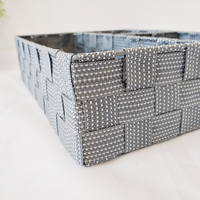 Panier de rangement en nylon tissé, organisateur de séparation, boîte de bureau pour un rangement efficace