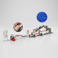 Ligne de production automatique de granulation de film PP/PE la plus récente / Machine de recyclage et de pelletisation de sacs en matière première plastique usagée