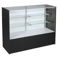 Vitrines vitrées sans cadre Vitrine vitrine tour porte coulissante avec serrure et lumières LED