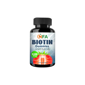 Personalización de fábrica Biotina natural 10000mcg Suplemento Gomitas de biotina sin gluten Soporte Energía celular normal - Product Image 1