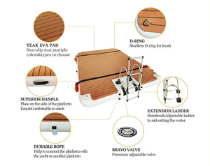 Plateforme flottante gonflable personnalisée en PVC, plateforme de hamac pour bronzer, pour bateau, SUP, yacht, quai - Product Image 5