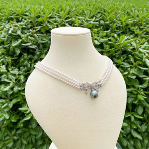 Collar Sai Ao con Perlas Grandes de Agua Dulce Naturales Blancas de 11-14 mm, Cierre de Plata S925, Juego de Regalo para el Día de la Madre - Product Image 3