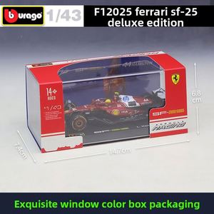 Bburago 1:43 Coche de Carreras <span class=keywords><strong>F1</strong></span> SF25 Temporada 2025, Modelo de Aleación Simulado, Edición Deluxe, Embalaje en Caja de Color Unisex - Product Image 4