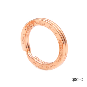 Porte-clés en métal Usine Vente en gros Or rose 20mm Timbre logo Anneau fendu Porte-clés personnalisé pour Porte-clés Accessoires - Product Image 2