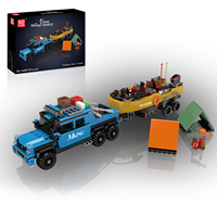 Nuevo Modelo de Barco de Pesca con Remolque, 872 Piezas, Bloques de Construcción, Ladrillos de Ensamblaje, Mould King 24080, Juguetes Educativos, Regalos para Niños y Adultos
