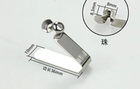 Clip à ressort à bouton unique en forme de V pour jonction de mât de tente, poussoir, pour tube d'ombrelle, goupille de verrouillage creuse