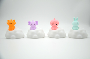 Carino morbido cartone animato nuvola di Silicone con piccola volpe e cambiare colorato sensore tattile giocattoli luce notturna a LED per bambini - Product Image 2