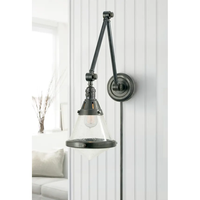 Lámpara de pared Vintage con brazo oscilante ajustable de latón antiguo, luz de lectura montada en la pared de Metal dorado plegable, lámpara de aplique de pared para cabecera