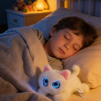 Gato de Peluche Inteligente con IA, Juguete de Peluche Suave y Blandito, Juguete Robot Interactivo con Sensor Táctil para Niños, Aprendizaje Temprano