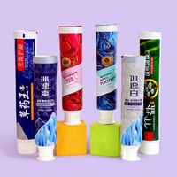 Tubes de dentifrice cylindriques personnalisés en aluminium-plastique avec logo, 12,7-35 mm, 90 ml, vente en gros, bouchon à vis, étiquette privée UV