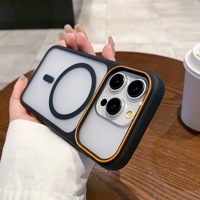 Étui de téléphone magnétique givré mat de luxe pour iPhone 18 17 16 15 14 13 12 Pro Max, coque de protection antichoc pour téléphone portable