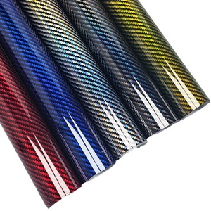 2D Carbon Fiber Gold Black Vinyl Stretchable Stickers Roll Car Body <b>Decoration</b> <b>Film</b> Furniture Wrapping for Cars - Product Image 1