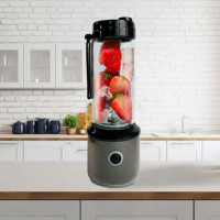 Draadloze USB-blender Draagbare sapcentrifuge Glazen behuizing Oplaadbare smoothiemaker Mini fruitblenderbeker voor dagelijks gebruik op kantoor en op reis