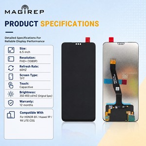 Écran LCD de remplacement de haute qualité au prix d'usine pour téléphone mobile <span class=keywords><strong>HONOR</strong></span> <span class=keywords><strong>8X</strong></span> COG avec 1 an de garantie - Vente en gros - Product Image 2