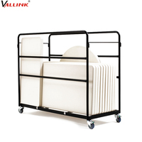 Chariot d'atelier en acier pliable avec plateforme, chariot de rangement thermolaqué, sacs de rangement, chariot à main robuste, service OEM
