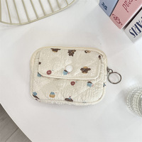 Dompet Kartu Mini Berlian Desain Kartun Fashionable, Tempat Koin, Tempat Kartu, Gantungan Kunci untuk Wanita