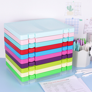 SUNSHING Assorted Colors Plastic File Box Teacher/Nurse Presentation <b>Folder</b> Case Side Opening Clipboard with Storage - Product Image 3