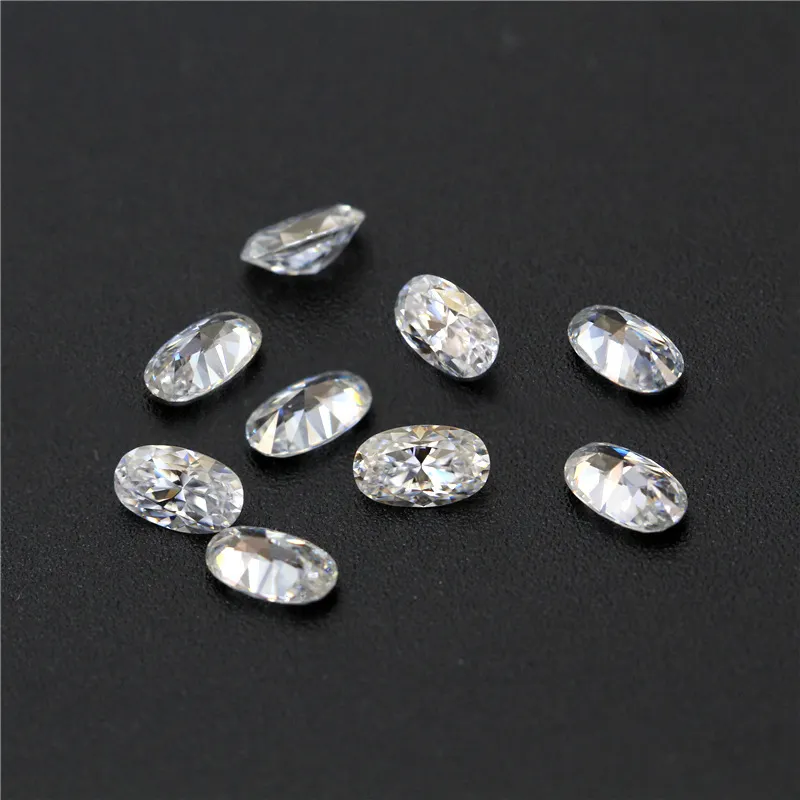 도매 D 블랙 옐로우 그린 블루 핑크 그레이 레드 샴페인 느슨한 보석 다이아몬드 라운드 배 모양 Moissanite 스톤